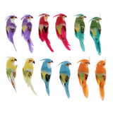 Max Maxb 12Pcs Foam Birds Feather Simulation Parrot for Party Wedding Decor with Clip