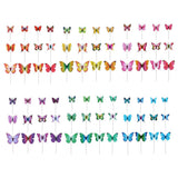 Max 12 Pieces Garden Yard Planter Butterfly Stakes Lawn Decor Ornaments Blue