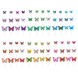 Max 12 Pieces Garden Yard Planter Butterfly Stakes Lawn Decor Ornaments Blue