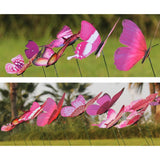 Max 12 Pieces Garden Yard Planter Butterfly Stakes Lawn Decor Ornaments Purple