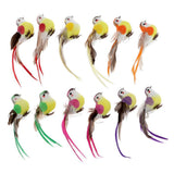 Max 12Pcs Artificial Foam Feather Birds Crafts Home Garden Decor  without Clip
