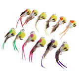 Max 12Pcs Artificial Foam Feather Birds Crafts Home Garden Decor  without Clip