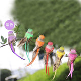 Max 12Pcs Artificial Foam Feather Birds Crafts Home Garden Decor  without Clip