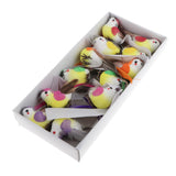 Max 12Pcs Artificial Foam Feather Birds Crafts Home Garden Decor  without Clip