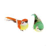 Max 12Pcs Artificial Foam Feather Birds Crafts Home Garden Decor  without Clip