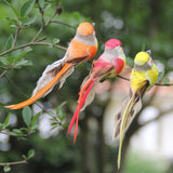 Max 12Pcs Artificial Foam Feather Birds Crafts Home Garden Decor  with Clip