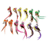 Max 12Pcs Artificial Foam Feather Birds Crafts Home Garden Decor  with Clip