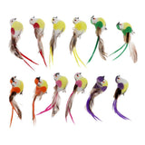 Max 12Pcs Artificial Foam Feather Birds Crafts Home Garden Decor  with Clip