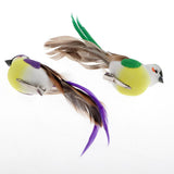 Max 12Pcs Artificial Foam Feather Birds Crafts Home Garden Decor  with Clip