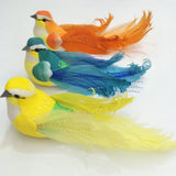 Max 12pcs Colorful Artificial Feather Foam Birds Home Garden Plants Decor DIY