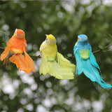 Max 12pcs Colorful Artificial Foam Birds with Clamps Home Garden Decor DIY Craft
