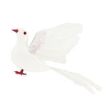 Max Simulate Feather Pigeon Peace Dove Artificial Animal Figurine Garden Decor B