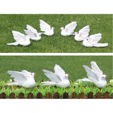 Max Simulate Feather Pigeon Peace Dove Artificial Animal Figurine Garden Decor B