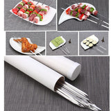 Max BBQ Kabob Skewers Stainless Steel Reusable Kabob Stick Barbecue Skewer 50pcs