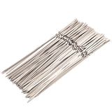 Max BBQ Kabob Skewers Stainless Steel Reusable Kabob Stick Barbecue Skewer 50pcs