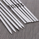 Max BBQ Kabob Skewers Stainless Steel Reusable Kabob Stick Barbecue Skewer 50pcs