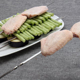 Max BBQ Kabob Skewers Stainless Steel Reusable Kabob Stick Barbecue Skewer 50pcs