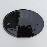 Max Black Oval Statement Plaque Outdoor Garden Wall Sign PLEASE NO SMOKING