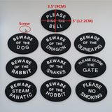 Max Black Oval Statement Plaque Outdoor Garden Wall Sign PLEASE NO SMOKING