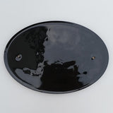 Max Black Oval Statement Plaque Outdoor Garden Wall Sign BEWARE OF THE DOG