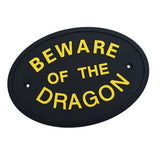 Max Flexible Garden Wall Gate Plaque Sign Plate Plaque  BEWARE OF THE DRAGON
