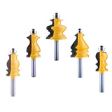 Max 5pcs 8mm Schacht Behuizing & Base Molding Router Bit Set Woodworking Tools