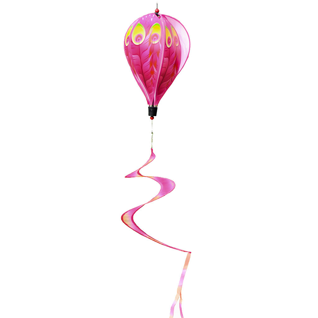 Max Hot Air Balloon Wind Spinner Stripe Garden Yard Outdoor Decor Peacock