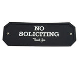 Max Maxb Flexible Garden Wall Gate Plaque Sign Plate Plaque NO SOLISITING_1