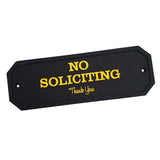 Max Maxb Flexible Garden Wall Gate Plaque Sign Plate Plaque NO SOLISITING_2