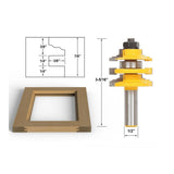 Max 1/2" Shank Ogee Stacked Rail and Stile Router Bit Woodworking Cutting Tool
