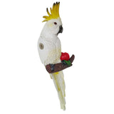 Max Parrot Figurine Statue Wall Hook Outdoor Garden Tropical Decor Right White