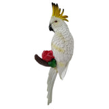 Max Parrot Figurine Statue Wall Hook Outdoor Garden Tropical Decor Right White