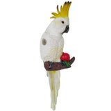Max Parrot Figurine Statue Wall Hook Outdoor Garden Tropical Decor Right White
