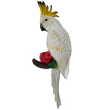 Max Parrot Figurine Statue Wall Hook Outdoor Garden Tropical Decor Right White