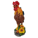 Max Resin Rooster Cock Figurine Garden Yard Ornament Farm Animal Decor Model A