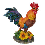 Max Resin Rooster Cock Figurine Garden Yard Ornament Farm Animal Decor Model A