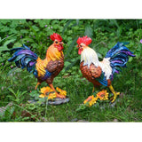 Max Resin Rooster Cock Figurine Garden Yard Ornament Farm Animal Decor Model A