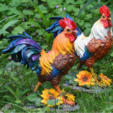 Max Resin Rooster Cock Figurine Garden Yard Ornament Farm Animal Decor Model A