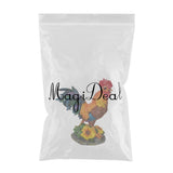 Max Resin Rooster Cock Figurine Garden Yard Ornament Farm Animal Decor Model A