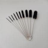 Max 10pcs 20cm Abrasive Wire Pipe Cleaning Brush for Straws,Bottles,Test Tubes