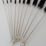 Max 10pcs 20cm Abrasive Wire Pipe Cleaning Brush for Straws,Bottles,Test Tubes