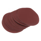 Max 10Pcs 80-1500 Grit 5 inch Flocking Sand Paper Sheet Disc 320-Grit