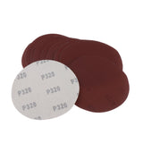 Max 10Pcs 80-1500 Grit 5 inch Flocking Sand Paper Sheet Disc 320-Grit