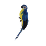 Parrot Artificial Bird Figurine Realistic Home Garden Decoration Ornaments E