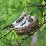 Max Artificial Hay Bird Nest & Feather Foam Birds & Bird Egg for Home Tree Decor