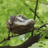 Max Artificial Hay Bird Nest & Feather Foam Birds & Bird Egg for Home Tree Decor