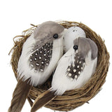 Max Artificial Hay Bird Nest & Feather Foam Birds & Bird Egg for Home Tree Decor