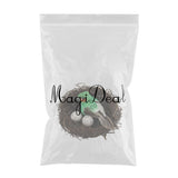 Max Artificial Hay Bird Nest & Feather Foam Bird & Bird Eggs for Home Tree Decor