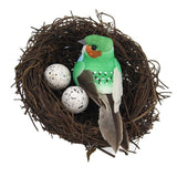 Max Artificial Hay Bird Nest & Feather Foam Bird & Bird Eggs for Home Tree Decor