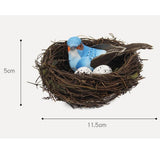 Max Artificial Hay Bird Nest & Feather Foam Bird & Bird Eggs for Home Tree Decor